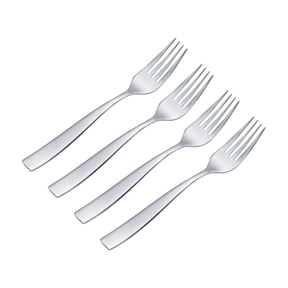 Viners Everyday Purity Dinner Fork Set Of 4 | Stainless Steel Cutlery | Mirror Polished Finish | Dishwasher Safe | Elegant Everyday Dining