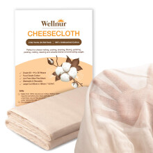 Wellnur Muslin Cloths for Cooking - Cheese Cloths for Straining (90x180cm) - Grade 90 Ultra-Fine 100% Unbleached Cotton Cheesecloth