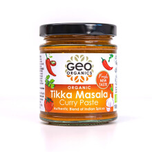 Geo Organics Tikka Masala Curry Paste 180g (Pack of 1) Serves 4 | Organic Curry Paste | Certified Organic & Vegan-Friendly