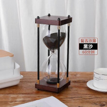 (Black 60min) Large Hourglass 60 Minutes, Hourglass, Rainbow Glass Hourglass, Gift Hourglass, for Home, Desk