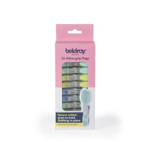 Beldray 24 Ultra-Grip Clothes Pegs – Secure Rubber Grip, Washing Line Pegs, Windproof Clothes Clip, Made From Recycled Plastic