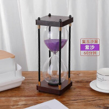 (Purple 60min) Large Hourglass 60 Minutes, Hourglass, Rainbow Glass Hourglass, Gift Hourglass, for Home, Desk