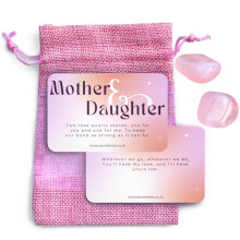 Mother and Daughter Rose Quartz Crystal Set - Tumble Stones to Share | Unique Gifts For Mum