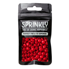 Red Colored Milk Chocolate Beans Sprinkles 30g Cake Cupcake Decorations Cake Cupcake and Cookie Decoration Christmas Sprinkle Bean