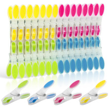 TIECHI 30PCS Clothes Pegs for Washing Line, Extra Strong Washing Pegs with Durable Spring, 4 Colors Non Slip Laundry Pegs for Home Garden Outside