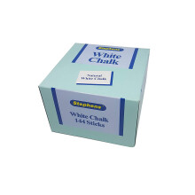 Stephens White Chalk Box of 144 Sticks, Ideal Toys For Kids, Mess-Free Alternative To Paint, Colouring For Craft And Board, Pavement Painting Drawing