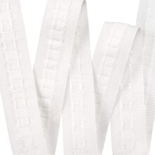 The Bead Shop Curtain Tape | White 25mm 1 Inch Header Tape 5 metres | Heading for Pencil Pleat, Wave Curtains | Supplied A UK Brand
