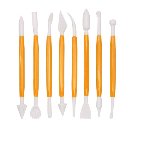 8 Pieces Cake Modeling Tools, Fondant Sculpture Modeling Tools, Cake Modeling Decorating Tool Suitable