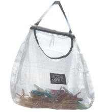 LilaLemon Large Peg Bag for Washing Line, Reusable Peg Holder, Washable Laundry Storage Bag for Clothespin (50 x 40cm) White