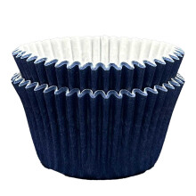 Scrumptious! - 24PC Cupcake Cases - Navy - 65GSM 51mm x 38mm Greaseproof Paper Baking Cases - Great for Birthday and Anniversary Party Muffins