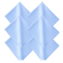 laeeyin 6pcs Glasses Cleaning Cloths - Microfiber Screen Cleaner for Glasses, Screens, Tablets (15 x 18 cm), Blue