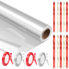 WRAPYARD Florist Cellophane Wrap for Hampers 40CM x 30M - Premium Clear Cellophane Wrap Roll - Celophane Hamper for Flowers, Cookies