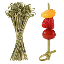 100Pcs Bamboo Cocktail Picks Toothpicks for Appetizers Natural Bamboo Knot Skewers Mini Food Sticks for Drinks Canapes Appetizers Party Supplies