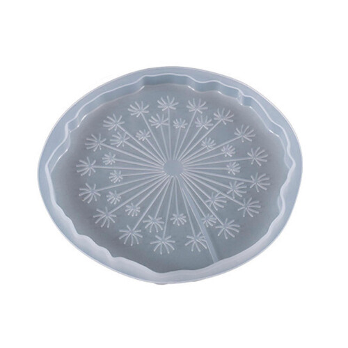 Handmade Irregular Flower Pattern Coaster UV Crystal Epoxy Resin Mold Cup Mat Storage Base Silicone Mould DIY Craft Mold
