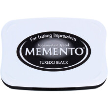 Tsukineko Memento Dye Ink Pad - Tuxedo, 7 x 2 cm