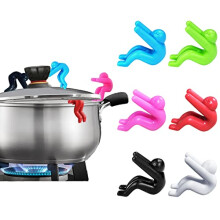 Spill-proof Lid Lifter for Soup Pot, Kitchen Tools Stand Heat Resistant Holder Keep The Lid Open, Great Cooking Helpers and Decoration 4 Pack