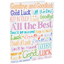Piccadilly Greetings Group Ltd Sloane Graphics Goodbye and Good luck Farewell Card, 298mm x 222mm, brown|green|red|beige