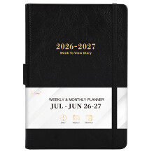 Academic Diary 2026-2027 - Diary 2026-2027 A5 Week to View from July 2026 to June 2027, 14.6 X 21 cm, A5 Premium Thicker Paper with Pen Holder, Inner