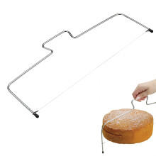 Aidi Professional Cake Cutter, Adjustable Wire Straight Cake Slicer/Leveler, Stainless Steel Cake Cutter Tool for Birthday/Party Cakes