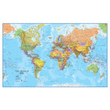 Giant World Map - Updated 2025 - Mega-Map Of The World - 201cm (w) x 116.5cm (h) - Full Lamination - Maps International