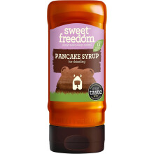 Sweet Freedom Pancake Syrup 350 g – Vegan Drizzle for Coffee and Pancakes, Naturally Sweetened with Fruits, Only 13 Kcal Per Teaspoon (Pack of 1)