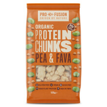 Profusion Organic Vegan Pea and Fava Protein Chunks, 125g - High Protein & Gluten-Free - Soya-Free Meat Substitute