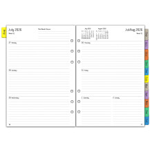 Academic Diary 2026 2027 Refill A5, Week on 2 Pages, Weekly & Monthly Planner with Tabs, Notes, Contact, Timetable, August 2026 to July 2027