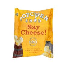 Popcorn Shed Say Cheese Gourmet Popcorn Snack Pack, Cheddar Cheese Flavoured Popcorn, Gluten Free, Low Calorie