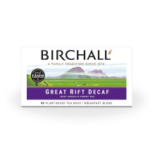 Birchall Great Rift Decaf Blend Tea Bags, English Breakfast Tea Bursting with Full Flavour, 40 Plant-Based Everyday Tea Bags
