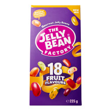 Jelly Bean Factory Gourmet Wedge Box | 18 Fruit Mix | Gluten and Gelatine free | Sharing sweets (1 x 225g)