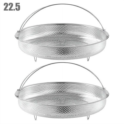 Stainless Steel Steamer Basket with Handle 2 Pcs