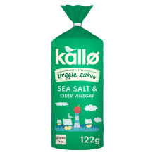 Kallo Salt & Vinegar Veggie Cakes, Lentil & Pea Puffed Crackers Made From Plants, Low Fat Healthy Snacks for Adults & Children, Vegan Friendly