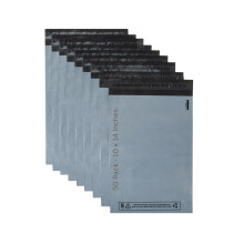 DVIVA 50 Grey Postage Bags 10"x14" (254 X 354mm) Waterproof and Tear-Proof Mailing Parcel Bags