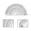 Mebamce 3 Pack Plastic Protractor 180 Degrees 4 Inches for Angle Measurement Student Math Classroom School Office Teachers - Clear 2
