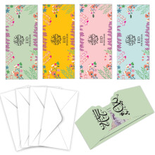 Eid Cards Money Wallet 8 pcs - Eid Money Envelopes Wallets for Cash Gifts - Happy Eid Mubarak Cards Multipack for Kids