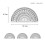 Mebamce 3 Pack Plastic Protractor 180 Degrees 4 Inches for Angle Measurement Student Math Classroom School Office Teachers - Clear 5