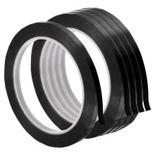 PATIKIL Whiteboard Tape 6mm X 66m, 5 Pack Thin Dry Erase Tape for Graphic Chart Marking DIY Art, Black