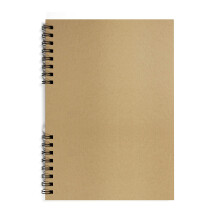Silvine A4 Twin Wire Kraft Sketch Book - 100gsm Kraft Paper (40 Sheets)
