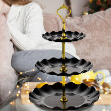 Ronde porseleinen cupcakehouder met 3 lagen, 35 cm