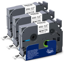 3X XemaX Compatible for Brother Label Printer Tape 12mm TZe-231 P-Touch Label Tape Cassette for Brother P-Touch Labeller PT-E110 H100R H110 H101C H10