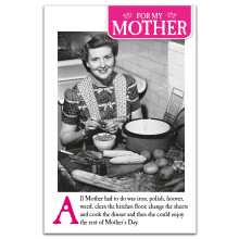 Emotional Rescue Funny Mother's Day Card For Mother, All Mother Had to Do Was Iron, Polish, Hoover, Weed… Mothers Day Card, Black & White