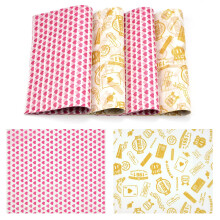 100 Sheets Greaseproof Paper Sheets, Food Wrapping Paper for Cakes, Breads French Fries Sandwiches Pizza Burgers Hot Dogs