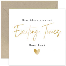 Old English Co. Modern Congratulations New Job Card - Moving Leaving Farewell Card for Him Her
