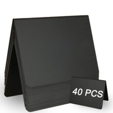 APACALI 40 PCS Mini Chalkboard Signs, Small Chalk Boards, Reserved Signs for Tables, Mini Blackboards for Food, Party, Birthday, Restaurant, A Shaped