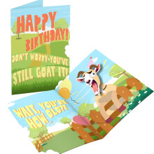 Unhinged 3D Musical Funny Birthday Cards for Men & Women with Screaming - Shaking Goat Pop Up Card - Birthday Card for Him, Her - Funny, Witty, Cheek