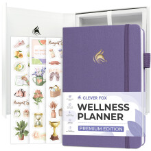 Clever Fox Wellness Planner Premium – Daily Lifestyle Journal to Support Health, Nutrition & Exercise – Healthy Living Journal with Meal