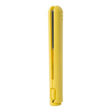 (Yellow) Usb Cable Mini Portable Hair Straightener for Straight And Curling Dual-use Curling Irons