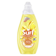 Surf Magnifi-Scent Quick Wash Sunshine Blossom 55 Washes Laundry Liquid Washing Detergent For Short Cycles Fast and Fabulous Fragrance 1.485 L