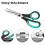 Scissors 3 Pack, 8'' Multipurpose Scissors with Ultra Sharp 2.5mm Thick Blades, Easy Grip Handle 4