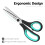 Scissors 3 Pack, 8'' Multipurpose Scissors with Ultra Sharp 2.5mm Thick Blades, Easy Grip Handle 5
